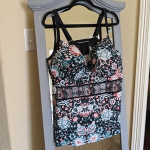 Cacique built in balconette bra tankini top